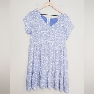 Babydoll Blue Flower Dress | M